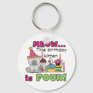 Porte-clés T-shirts et cadeaux d'anniversaire 4th Kitten