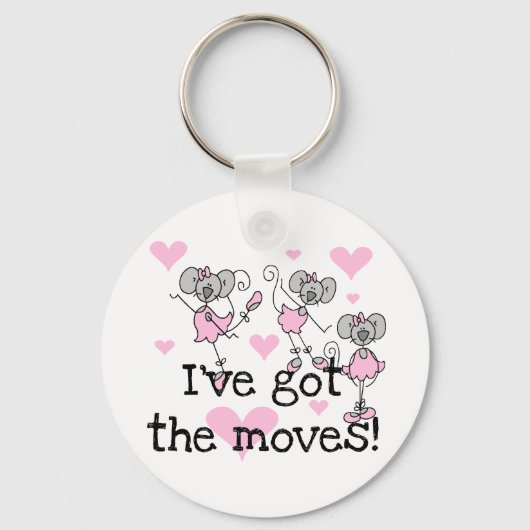 Porte-clés T-shirts et cadeaux de ballet Moves (Recto)