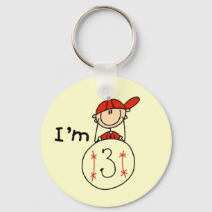 Porte-clés T-shirts et cadeaux de baseball pour garçons, j'ai
