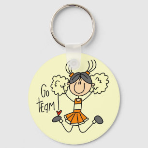 Porte-clés T-shirts et cadeaux de cheerleader orange