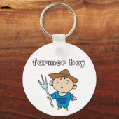 Porte-clés T-shirts et cadeaux de garçon d'agriculteur (Recto)