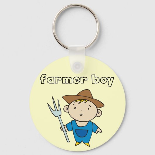 Porte-clés T-shirts et cadeaux de garçon d'agriculteur (Recto)