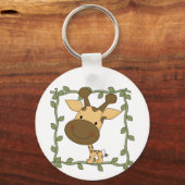 Porte-clés T-shirts et cadeaux de girafe de bébé (Recto)