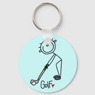 Porte-clés T-shirts et cadeaux de golf pour figure à bâton de