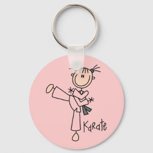 Porte-clés T-shirts et Cadeaux de Karaté pour Filles en Bâton