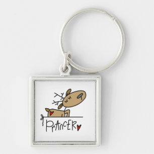 Porte-clés T-shirts et cadeaux de Noël de Prancer Reindeer