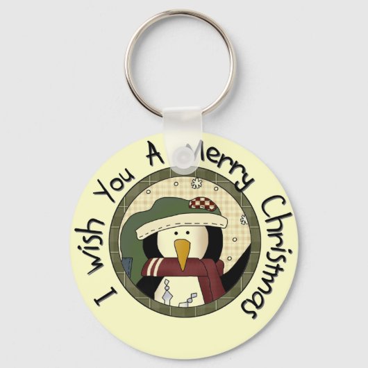 Porte-clés T-shirts et cadeaux de Noël Pingouin (Recto)