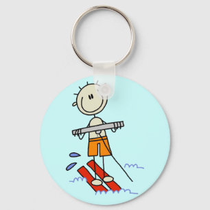 Porte-clés T-shirts et cadeaux de water ski à motif de bonhom