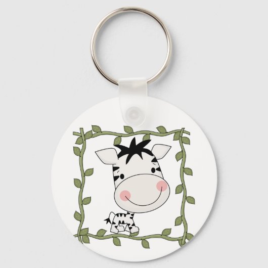 Porte-clés T-shirts et cadeaux de zèbre de bébé (Recto)