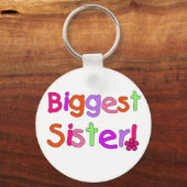 Porte-clés T-shirts et cadeaux des plus grandes soeurs (Recto)