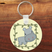 Porte-clés T-shirts et cadeaux d'hippopotame de bébé (Recto)