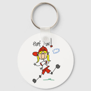 Porte-clés T-shirts et cadeaux du base-ball de filles de test
