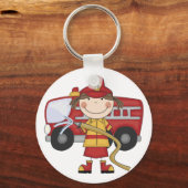 Porte-clés T-shirts et cadeaux féminins pompiers (Recto)