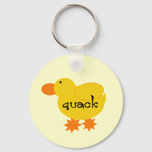 Porte-clés T-shirts et cadeaux jaunes de charlatan de canard