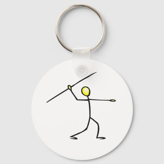 Porte-clés T-shirts et cadeaux Javelin Stick Figure. (Recto)