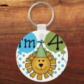Porte-clés T-shirts et cadeaux Lion 4th Birthday (Recto)