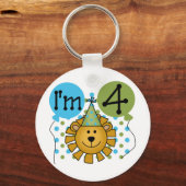 Porte-clés T-shirts et cadeaux Lion 4th Birthday (Recto)