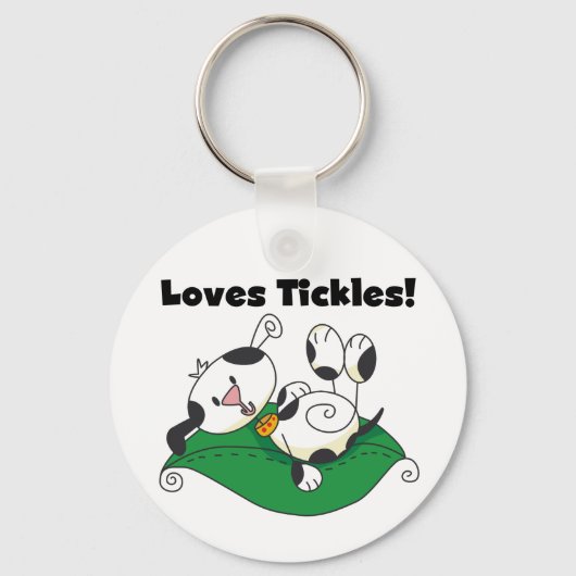 Porte-clés T-shirts et cadeaux Loves Tickles (Recto)