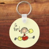 Porte-clés T-shirts et cadeaux Pom-pom girl rouges (Recto)