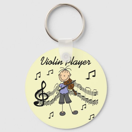 Porte-clés T-shirts et cadeaux pour joueuses de violon (Recto)