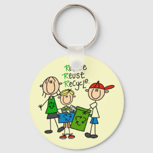 Porte-clés T-shirts et Cadeaux Réduire, Réutiliser, Recycler