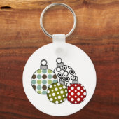 Porte-clés T-shirts et cadeaux Retro Christmas Balls (Recto)