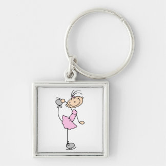 Porte-clés T-shirts et cadeaux roses de patineur artistique