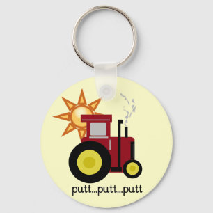 Porte-clés T-shirts et cadeaux rouges de tracteur de ferme