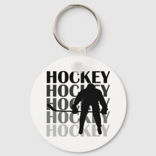 Porte-clés T-shirts et cadeaux Silhouette de hockey