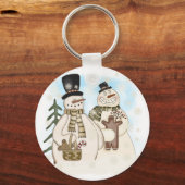 Porte-clés T-shirts et cadeaux Snowmen en pain d'épice (Recto)