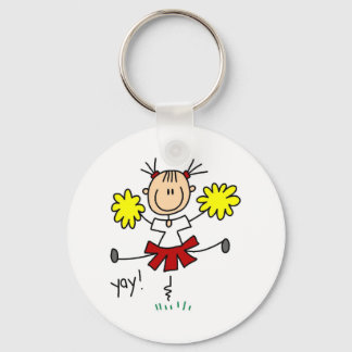 Porte-clés T-shirts Pom-pom girl rouges et jaunes et GIfts