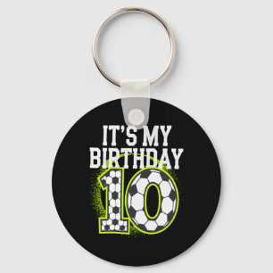 Porte-clés T-shirts pour garçon d'anniversaire 10 Football C'