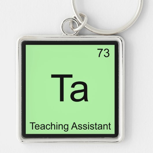 Porte-clés Ta - Assistant d'enseignement Symbole de l'élément (Devant)