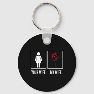 Porte-clés Ta Femme Ma Femme Motard Cycliste VTT