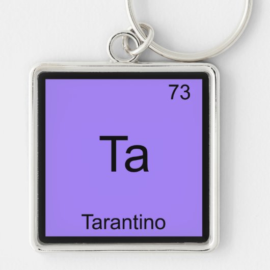 Porte-clés Ta - Tarantino Funny Chemistry Element Symbol Tee (Devant)