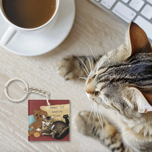 Porte-clés Tabby Accueil Chat Bourgogne