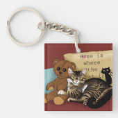 Porte-clés Tabby Accueil Chat Bourgogne (Devant)