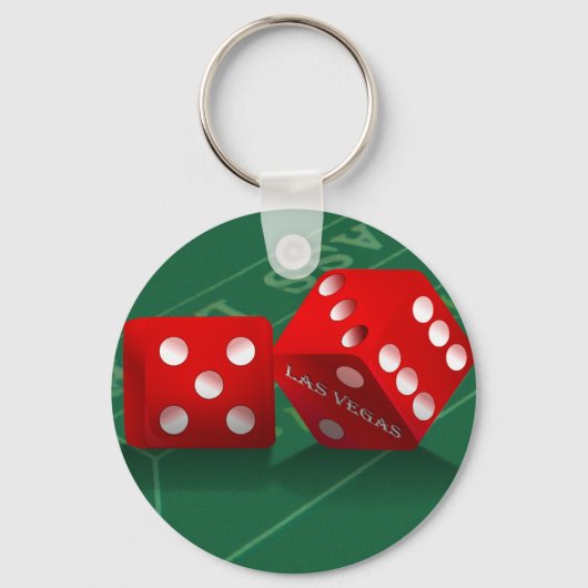 Porte-clés Table de craps avec dés Las Vegas (Recto)