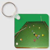 Porte-clés Table De Huit Avec Boules Et Cue, Clavier (Recto)