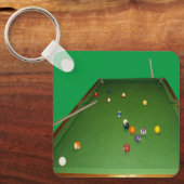 Porte-clés Table De Huit Avec Boules Et Cue, Clavier (Recto)