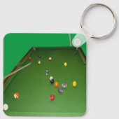 Porte-clés Table De Huit Avec Boules Et Cue, Clavier (Dos)