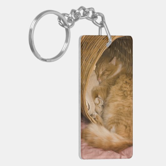 Porte-clés Table orange dormant dans le hamper (Devant gauche)