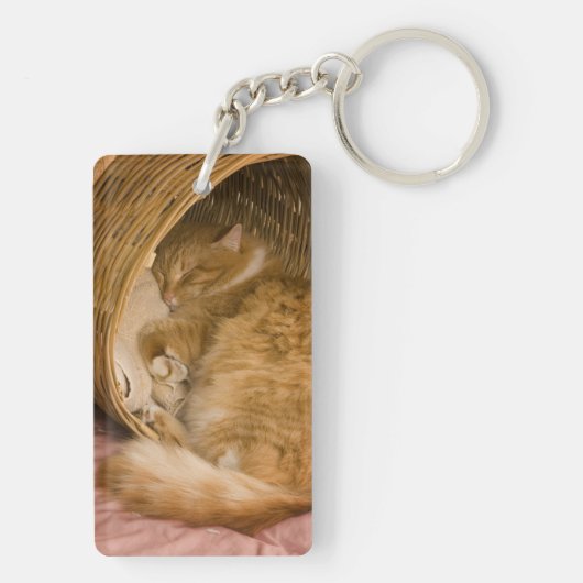 Porte-clés Table orange dormant dans le hamper (Dos)