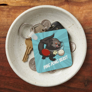 Porte-clés Table Tennis Bearcat Ping Pong Binturong Cartoon