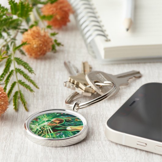 Porte-clés Tableau à lanterne verte (Côté)