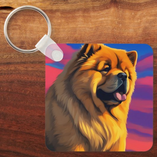 Porte-clés Tableau Chow Chow (Recto)