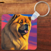 Porte-clés Tableau Chow Chow (Verso)