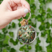 Porte-clés tableau classique de la faune des oiseaux colibris (Main)