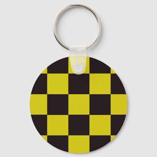 Porte-clés Tableau de contrôle jaune et noir (Recto)