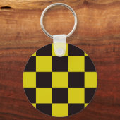 Porte-clés Tableau de contrôle jaune et noir (Recto)